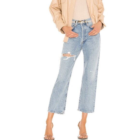 Agolde 90's Crop Jeans in Echo Size 27 - Picture 1 of 13